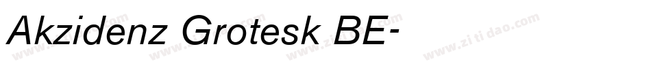 Akzidenz Grotesk BE字体转换